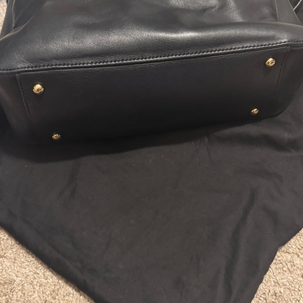 Dolce & Gabbana Miss Linda Saffiano leather handle bag with gold-tone - Picture 13 of 16